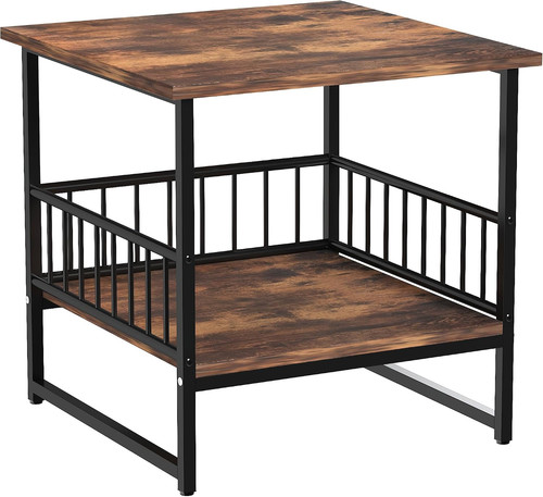 End table industrial side - end,