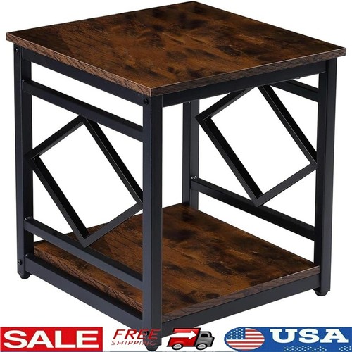 Industrial square end table - square,